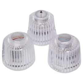 AMERICAN STANDARD, 042592-0070A, LARGE ACRYLIC KNOB HANDLE KIT WITH HOT, COLD, AND ARROW HANDLE