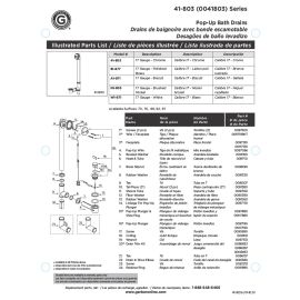 GERBER, G0041803, ROMAN TUB CLASSICS POP-UP DRAIN, CHROME 