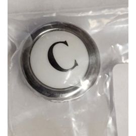 ROHL, C7698APCC, COUNTRY BATH METAL SCREW COVER WITH "C" PORCELAIN INDICATOR, POLISHED CHROME