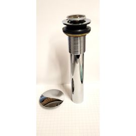 CSB, 398CP-LO, 1 1/4" LAVATORY PUSH POP-UP WASTE LESS OVERFLOW, CHROME