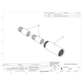 PHYLRICH, 3-554, 1" PRESSURE BALANCE DIVERTER EXTENSION KIT 