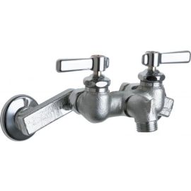 CHICAGO FAUCETS, 305-RCF, 305 SERIES WALL-MOUNTED MANUAL FAUCET WITH ADJUSTABLE CENTERS 