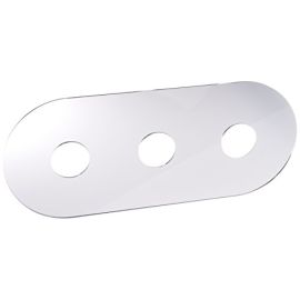 JONES STEPHENS, CU-300, 14L" X 6"W MIRROR ACRYLIC THREE HANDLE SHATANDARD SHOWER COVER PLATE