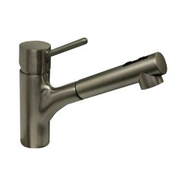 CONCINNITY, 500370-SNI, BERLIN CONTEMPORARY PULL-OUT SINGLE HANDLE KITCHEN FAUCET, Satin Nickel