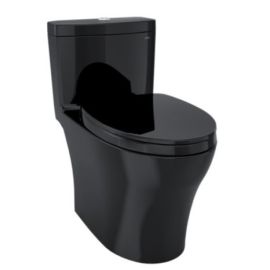 TOTO, MS646124CEMFN#51, AQUIA IV ONE-PIECE TOILET - 1.28 GPF & 0.9 GPF, ELONGATED BOWL - WASHLET+ CONNECTION, EBONY