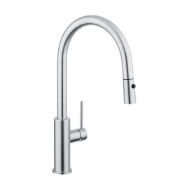 CONCINNITY, 522005-NST, LUGANO CONTEMPORARY PULL OUT SINGLE HANDLE KITCHEN FAUCET, NATURAL STAINLESS