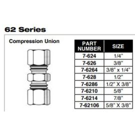 PASCO, 7-626, 62 SERIES 3/8" COMPRESSION UNIT