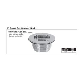 PASCO, 7980, 2” QUICK SET SHOWER DRAIN