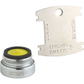 CHICAGO FAUCETS, E12VPJKABCP, 2.2 GPM VANDAL PROOF SOFTFLO AERATOR 