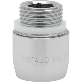 CHICAGO FAUCETS, E3-2JKABCP, 2.2 GPM SOFTLO AERATOR WITH MALE ADAPTER