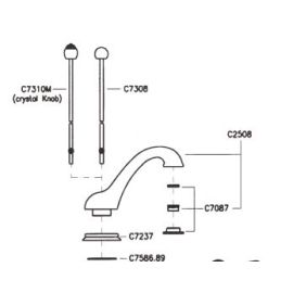 ROHL, C7087APC, COUNTRY AND BATH AERATOR FOR For A1408 AND A3402, CHROME