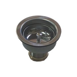 CSB, 760BSS-2BN, 4" DEEP LOCKING CUP WITH LONG SHANK STRAINER, STAINLESS STEEL