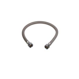 CSB, SS1-20F, STAINLESS STEEL 3/8" COMP x 1/2" FIP x 20" FAUCET SUPPLY LINE