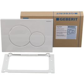GEBERIT, 115.770.11.5, SIGMA01 SHOWROOM DUAL FLUSH ACTUATOR PLATE, WHITE ALPINE