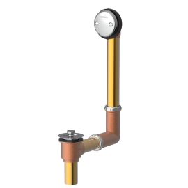 GERBER, G0041856, CLASSICS BRASS LIFT AND TURN 20 GAUGE DRAIN IN SHOE FOR STANDARD TUB, CHROME