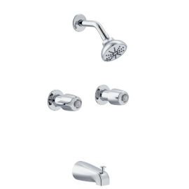 GERBER, G0048721, ADA-COMPLIANT 1.75 GPM CLASSICS TWO-HANDLE THREADED ESCUTCHEON TUB AND SHOWER WITH SWEAT SWEAT CONNECTIONS, CHROME
