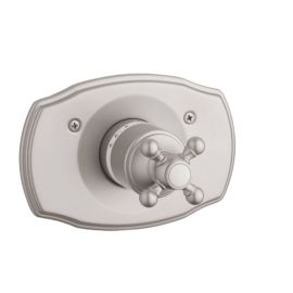 GROHE GENEVA THERMOSTAT TRIM CROSS HANDLE, SATIN NICKEL - DISCONTINUED