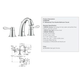 GROHE, 20423EN1, FAIRBORN 8-INCH WIDESPREAD 2-HANDLE S-SIZE BATHROOM FAUCET 1.2 GPM, BRUSHED NICKEL