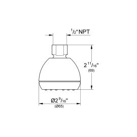 GROHE, 28342EN0, RELEXA 9.5L PLUS 65 SINGLE SPRAY HEADSHOWER, BRUSHED NICKEL