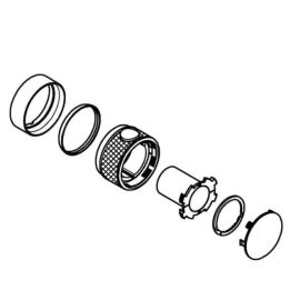 GROHE, 49029EN0, TEMPERATURE CONTROL HANDLE SAFETY BUTTON, BRUSHED NICKEL