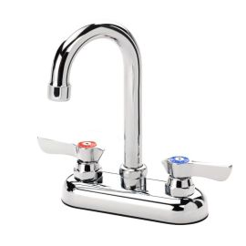 KROWNE, 11-400L, 1.8GPM SILVER SERIES 4"CENTER DECK MOUNT FAUCET, 3-1/2" GOOSENECK SPOUT, CHROME