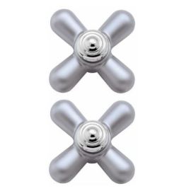 MOEN, 101447, LARGE CROSS HANDLES, PLATINUM/CHROME