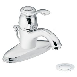MOEN, 6102, KINGSLEY 2.2GPM SINGLE HANDLE LAVATORY WITH DRAIN ASSEMBLY FAUCET, CHROME
