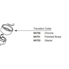 MOEN CHATEAU SINGLE LEVER LAVATORY FAUCET TRANSITION COLLAR, CHROME - DISCONTINUED