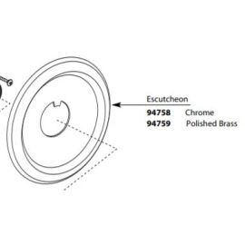 MOEN LEGEND/MOENTROL ESCUTCHEON , CHROME - DISCONTINUED