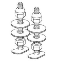 PASCO, 30-SS, 1/4 X 3 -1/2" ALL STAINLESS STEEL BOLT SET WITH DOUBLE NUTS AND WASHERS