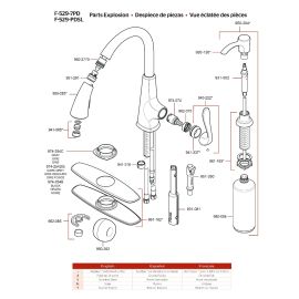 PFISTER, 951-291, F529-7MC AND F-529-PDSL SERIES FAUCETS HOSE