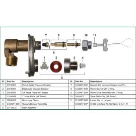 PRIER, P-231-06CC, STEM ASSEMBLY - CC" FOR NEW STYLE C-634