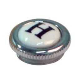 ROHL, C7698PNH, COUNTRY BATH METAL SCREW COVER CAP WITH "N' PORCELAIN INDICATOR, HOT