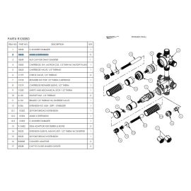 ROHL, 10334, M24X1.0 THREADED BARREL CARTRIDGE EXTENSION FOR R1050BD, R1055BD, R1052BD, AND R1051BV