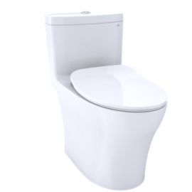 TOTO, MS646234CEMFGN#01, AQUIA® IV ONE-PIECE TOILET - 1.28 GPF & 0.9 GPF, ELONGATED BOWL - WASHLET+ CONNECTION SLIM SEAT - COTTON WHITE