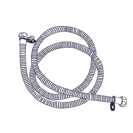 Santec HS-600 SANTEC 3/8x1/2 ROMAN TUB HAND SHOWER HOSE | NorthShoreFaucets.com