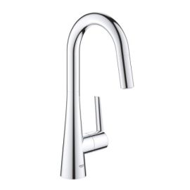GROHE, 32283003, 1.75GPM ZEDRA SLEEK SINGLE-HANDLE PULL-DOWN DUAL SPRAY PREP FAUCET, CHROME