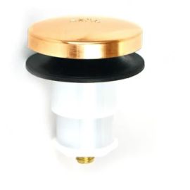 WATCO, 38412-PB, FOOT ACTUATED STOPPER 3/8" PIN, POLISHED BRASS