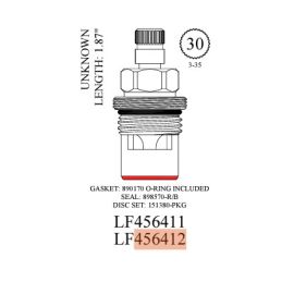 WALTER, 456412, WOLVERINE LAVATORY CERAMIC CARTRIDGE, COUNTERCLOCKWISE CLOSE COLD