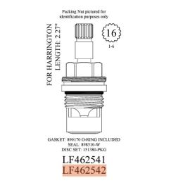 WALTER, LF462542, HARRINGTON BRASS 16 BROACH CERAMIC CARTRIDGE, COLD
