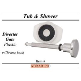 WALTER, ABRAB1200, TUB AND SHOWER DIVERTER PLASTIC WITH CHROME KNOB