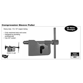 PASCO, 4661, 1/2" COPPER WATER TUBE COMPRESSION SLEEVE PULLER