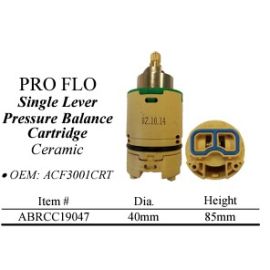 WALTER, ABRCC19047, PRO FLO (ACF3001CRT) SINGLE LEVER PRESSURE BALANCE CERAMIC CARTRIDGE