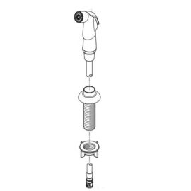 PFISTER, 951-222S, PULL-OUT KITCHEN WITH SPRAY HEAD HOSE FOR F-036-4SNC SIDE SPRAY, STAINLESS STEEL