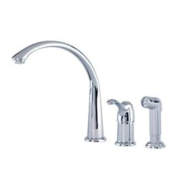 GERBER, G0040103, ALLERTON SINGLE HANDLE HI-ARC KITCHEN FAUCET WITH SIDESPRAY, CHROME