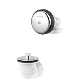 GERBER, G0041352, CLASSICS SCHEDULE 40 PVC LIFT AND TURN DRAIN KIT FOR STANDARD TUB, CHROME