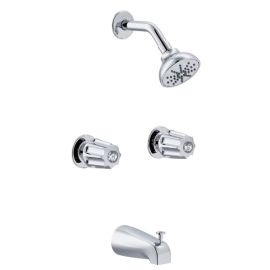 GERBER, G0748720, 1.75 GPM CLASSICS TWO METAL FLUTED HANDLES TUN AND SHOWER TRIM, CHROME