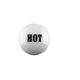 DORNBRACHT, 09260101190, CROSS HANDLE HOT PORCELAIN BUTTON
