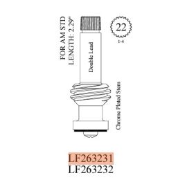WALTER, LF263231, 2.29" AMERICAN STANDARD STEM, HOT