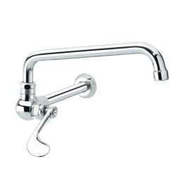 KROWNE, 12-171L, SILVER SERIES WALL MOUNT EXTENDED WOK RANGE WITH 17" SWING SPOUT, CHROME